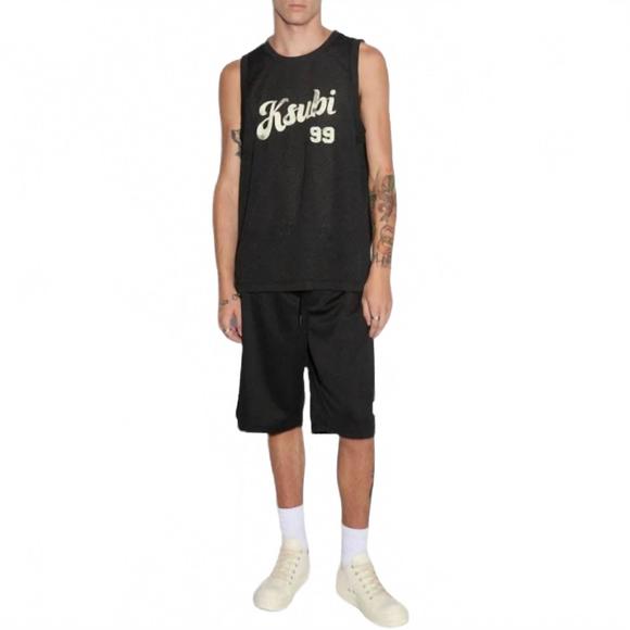 NEW KSUBI roll mesh short in black